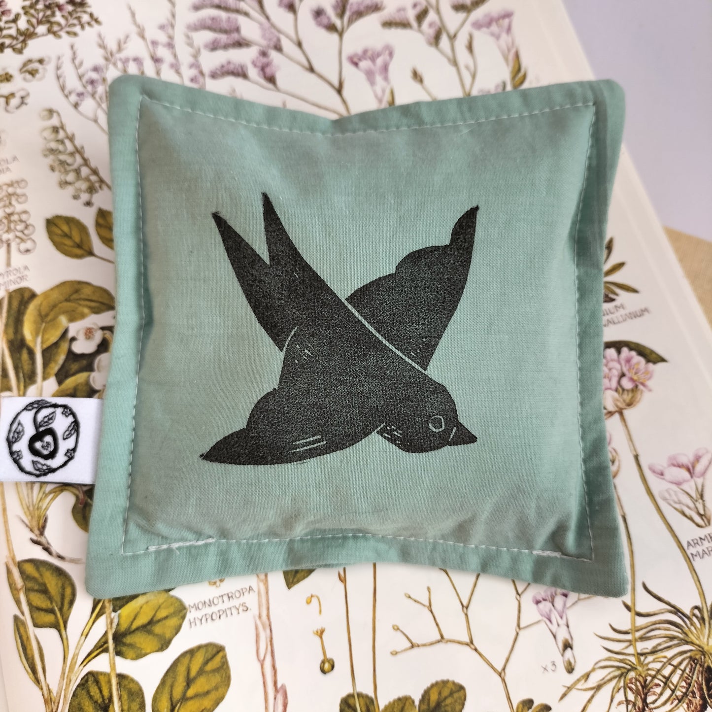 Hand-Printed Cotton Lavender Bag - Swift