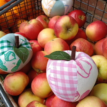 Patchwork Apple Pin Cushion - Green