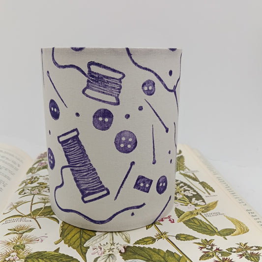 Hand-printed Tealight Lantern - Haberdashery