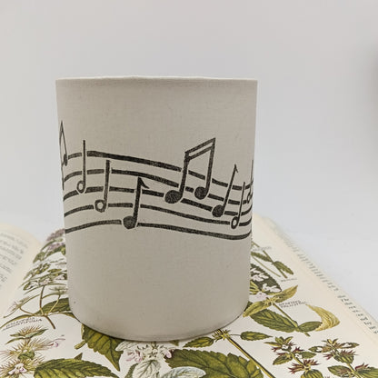 Hand-printed Tealight Lantern - Music Note
