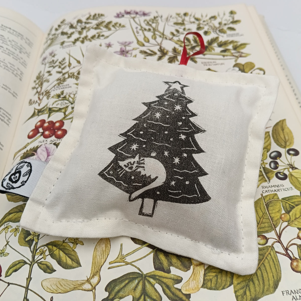 Hand-Printed Cotton Christmas Decoration - Christmas Tree