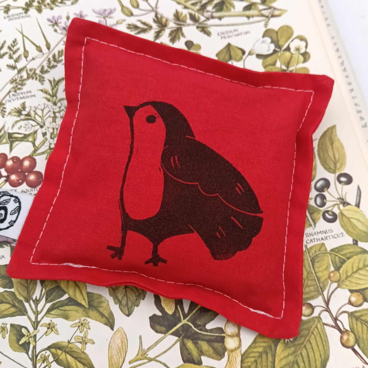 Hand-Printed Cotton Lavender Bag - Robin