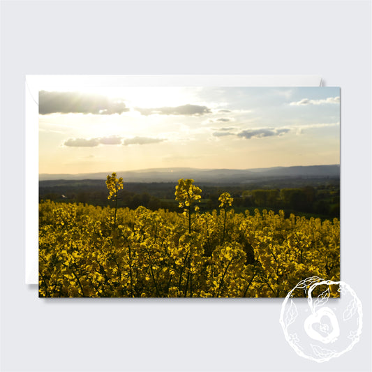 Hegdon Hill at Sunset - Greetings Card