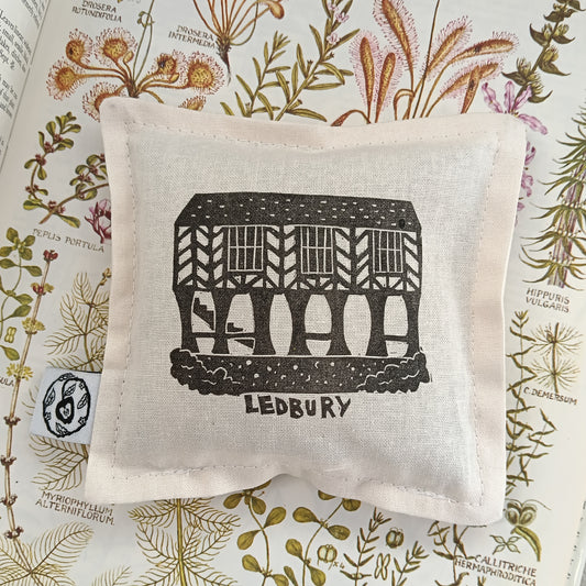 Hand-Printed Cotton Lavender Bag - Ledbury Market House